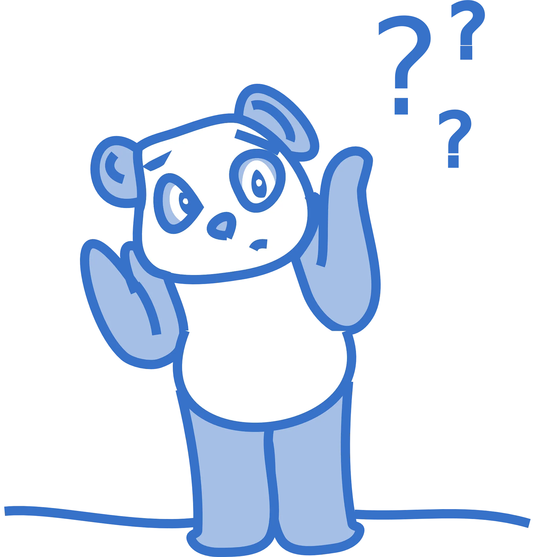 Panda Confused Questions royalty-free vector graphic